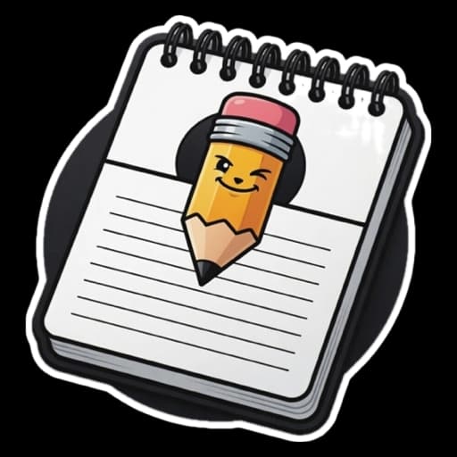 Finney met een notitieboek en potlood