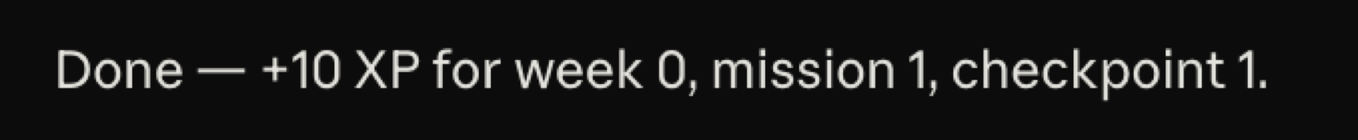 Finney responding to a checkpoint question in Claude Code